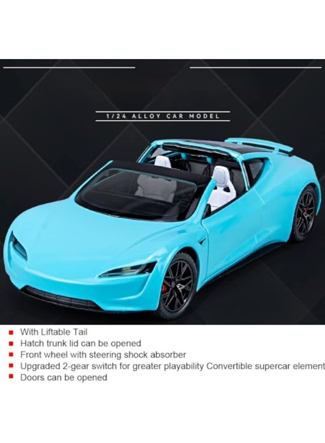 EROCK 1:24 Scale  Alloy Car Model Diecast Toy Vehicles for Kids, car Model，Pull Back Alloy Car with Lights and Music,Gifts for Boys and Girls. (Green) - Image 4